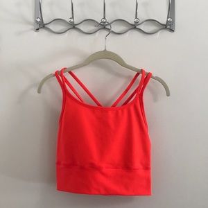 GapFit Eclipse Strappy Sports Bra Orange (Medium)